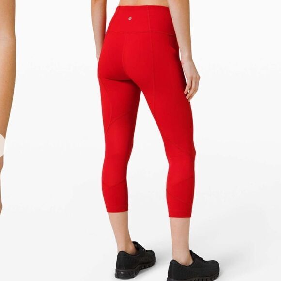 Lululemon pace rival high rise waist leggings 22” dark red 2 - Picture 1 of 10